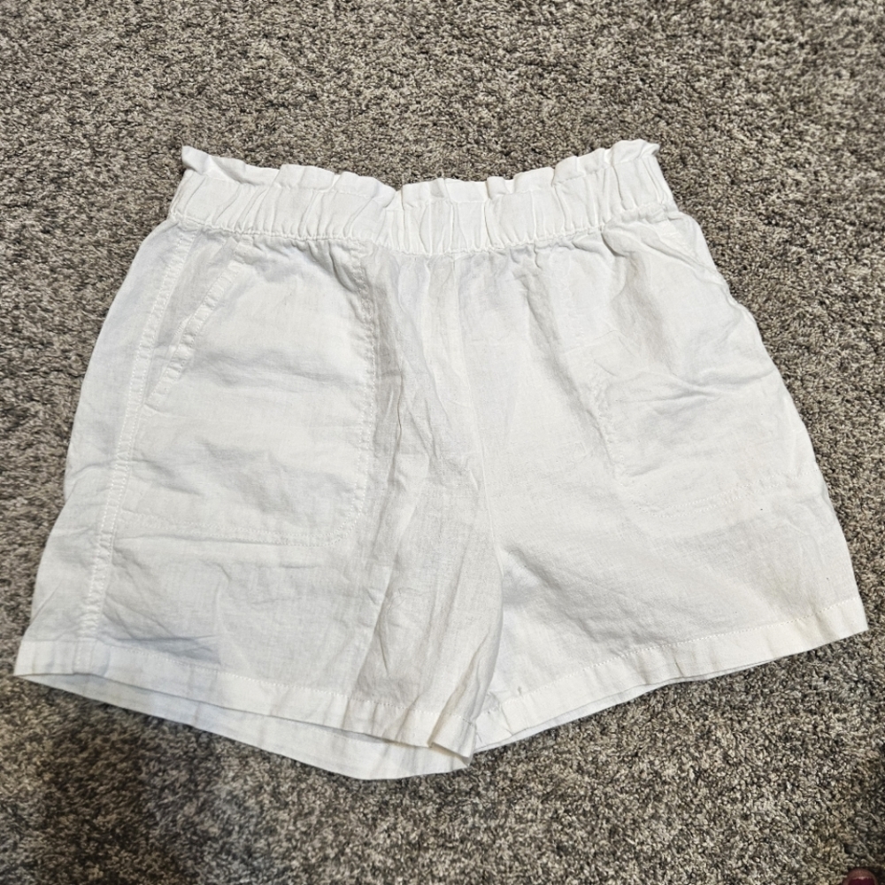 JOE FRESH High Waist White Shorts